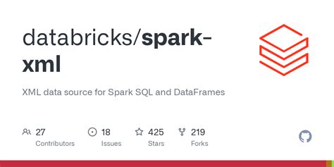 Spark xml - Create the spark-xml library as a Maven library. For the Maven coordinate, specify: Databricks Runtime 7.x and above: com.databricks:spark-xml_2.12:<release> See spark-xml Releases for the latest version of <release>. Install the library on a cluster. Example The example in this section uses the books XML file. Retrieve the books XML file: Bash